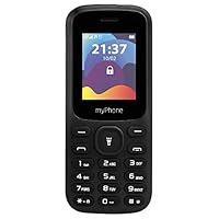 MP myPhone Fusion Tastentelefon, große Tasten, Farbdisplay 1,77", Akku 600 mAh, Fackel, Radio, Dual-Sim, bluetooth, Mobiltelefon für Senioren, beleuchtete Tasten, Schwarz, tastenhandy, seniorentelefon