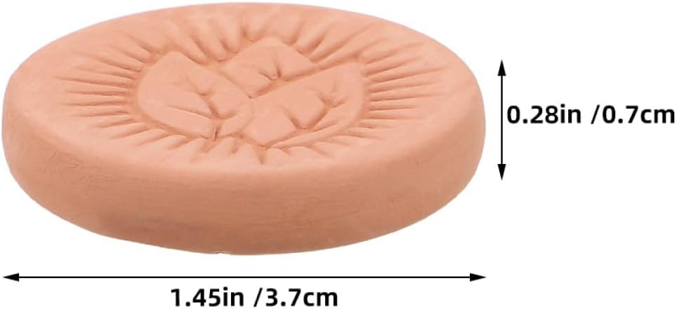 VICASKY Leaf Pattern Clay Humidifier Discs 4pcs round 3.7cm Tobacco Moisture Control Sheets for Cigar Humidor Humidity Management Accessories