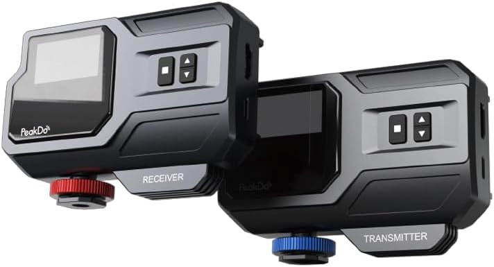 PeakDo Wireless HDMI Transmitter and Receiver 4K,Wireless HDMI Extender with LED Screen,Streams Video&Audio from Camera/Laptop/Phone/Game Consoles to Monitor/Projector/TV,0.25MS Latency,100FT Range