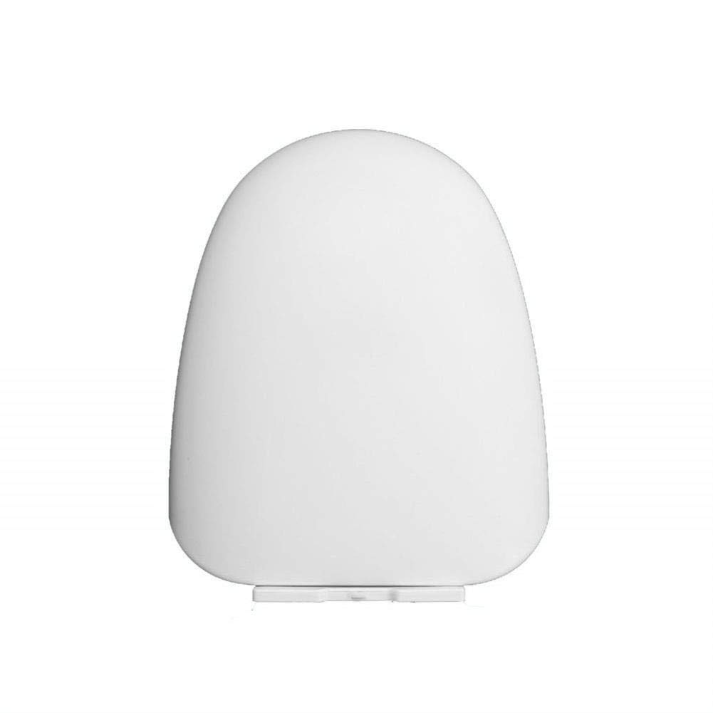 Asientos de inodoro, cubierta universal grande en forma de U, engrosamiento con silencio de caída, cierre suave, montado en la parte superior (blanco, 46 x 39,5 cm)