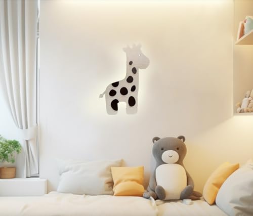 Image of Quace Wooden Giraffe Wall Lamp for Gifts,Baby Adults Bedroom, Gaming Room, Home and Party