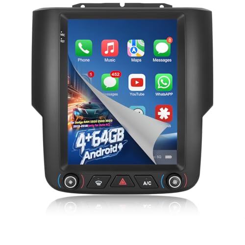 [4G+64G] Dodge RAM 1500 2500 3500 2013-2018(�I�[�gAC�p)�A9.7�C���`�^�b�`�X�N���[��Android RAM�J�[�X�e���I�A���C�����X�J�[�v���C/Android Auto/32 EQ�I�[�f�B�I/1280 x 72