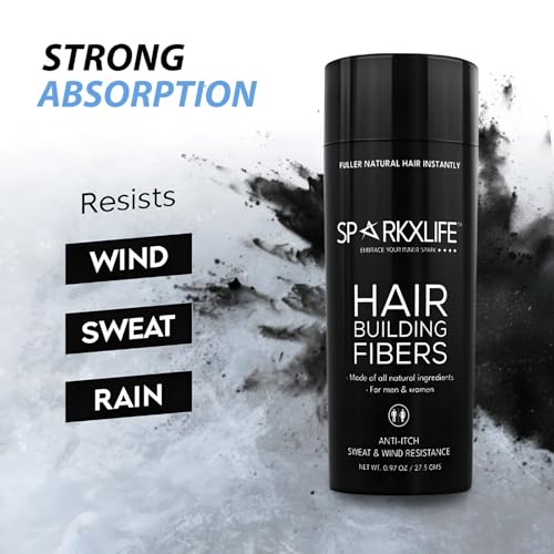 Image of Hair Fiber Medium Brown - Keratin Thick Fiber & Hair Building Fibre for Men & Women - Instant Concealer & Filler powder for Thinning Hairline & Bald Spots (27.5g) (Medium Brown)