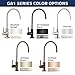 iSpring GA1-B Reverse Osmosis, Kitchen Bar Sink Lead-Free Drinking Water Faucet, Contemporary Style, High Spout, Chrome - 1/4