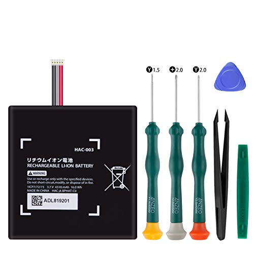 HAC-003 Battery Replacement Compatible with Nintendo Switch HAC-001 4310mAh Internal Upgrade Battery with DIY Repair Tool Kit