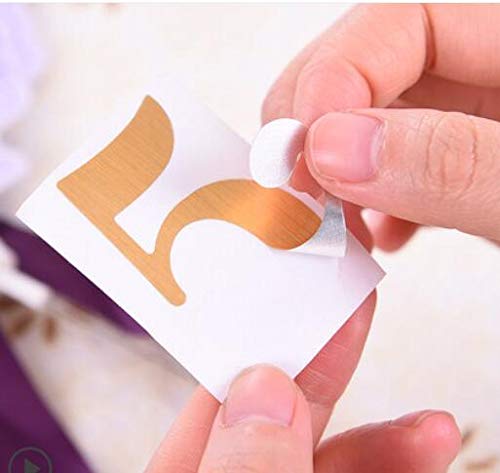 Sourcemall Wedding Party Number Stickers for Table Card Accessories Decorative self-adhensive Number Sticker Gold 1-20 - Image 3