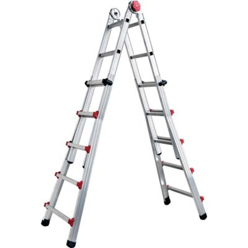 1 PZ SCALA TELESCOPICA PROFI AUTO SICOS ALLUMINIO H.CM 112/390 PIOLI 4+4 NextradeItalia Mod.FERX.VIRXTTAWRN
