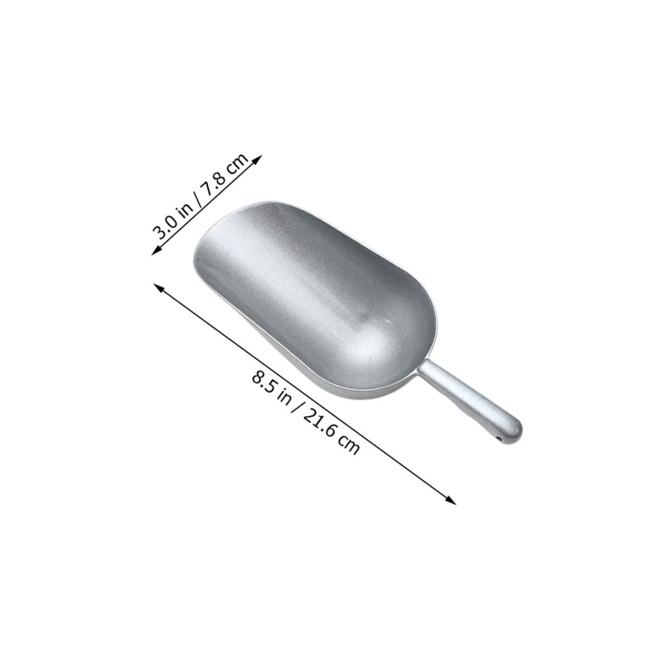 Garneck Ice Maker Scoop Zinc Alloy Silver Food Shovel Multi-functional Flour Scoop