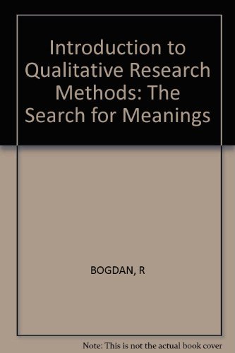 Introduction to Qualitative Research Methods: A... 0471085715 Book Cover