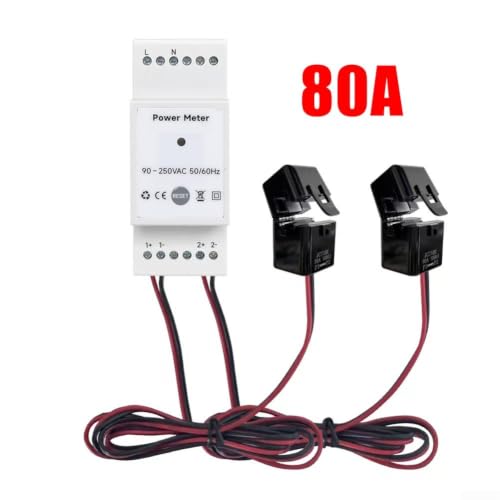 Medidor de energía WiFi con seguimiento de fase y pinza de 80A para monitorizar voltaje real 3