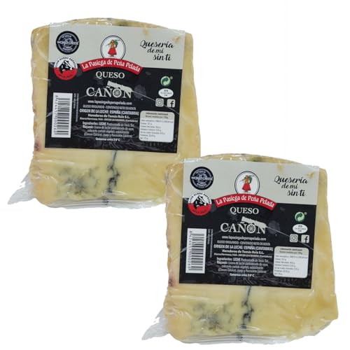 LA PASIEGA DE PEÑAPELADA Queso Cañón, PACK 2 Cuñas 300 gr (aprox) Al vacío - Suave, Mantecoso y Cremoso - Con Toque Distintivo de Ceniza Vegetal - Calidad Artesanal Española