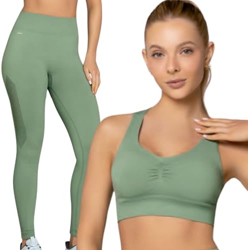 Conjunto Fitness Sem Costura Microfibra de Poliamida Selene Acade...