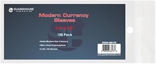 Guardhouse Ultra Clear Archival Quality Modern Size Currency Sleeves - Pack of 100