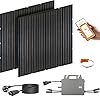 Set di Moduli Slim-Line da 2 con Inverter Kit Completo per Impianto Solare su Balcone Kit PV Completo per Sistema Solare