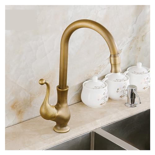Robinet de cuisine mitigeur pivotant HLTYGWX pour un évier rétro convivial - 4