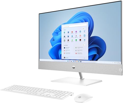 HP Pavilion All in one PC | 27 QHD IPS Display | Intel Core i7-12700T | 16 GB DDR4 RAM | 1 TB SSD | NVIDIA GeForce RTX 3050 Ti | Windows 11 Home | QWERTZ Tastatur | weiß