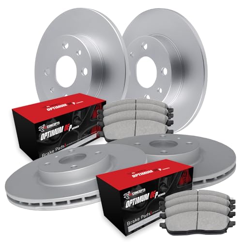 Image of R1 Concepts Front and Rear Brake Kit Fits 2017-2020 Fiat 124 | 2016-2023 Mazda MX-5| Optimum Oep Brake Pads and Blank Carbon Brake Rotors| 11.0 inch Front & 11.0 inch Rear
