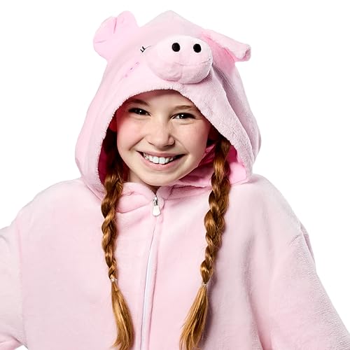 Disfraz infantil unisex Piggy jumpsuit S/M rosado miniatura 5
