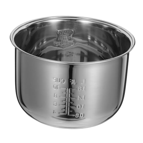 OKUMEYR Revestimiento Para Olla Arrocera Interior De Olla Arrocera Repuesto De Olla Arrocera Interior Antiadherente Interior De Acero Inoxidable Recipiente Interior Plateado Acero