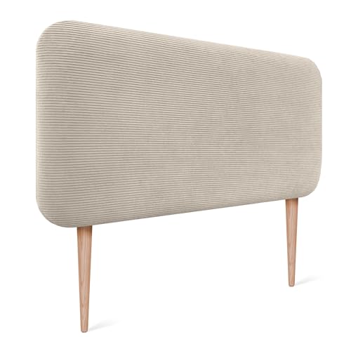 DHOME Cabecero Tapizado Liso Redondeado