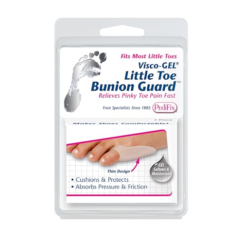 Image of PediFix Visco-Gel Bunion Guard for Little Toe Protection | Soft Visco-GEL cushions tailor's bunions, reducing pressure and friction on the little-toe joint. Fits either foot.