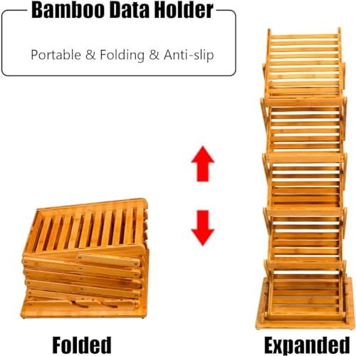 Présentoir pliable en bambou de haute qualité pour documents de prestige