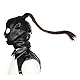 Leder Kopfmaske Bondage BDSM - Weiche Kunstleder Maske für Herren Damen - Fetisch Kopfbedeckung Cosplay Halloween Mit Perücke