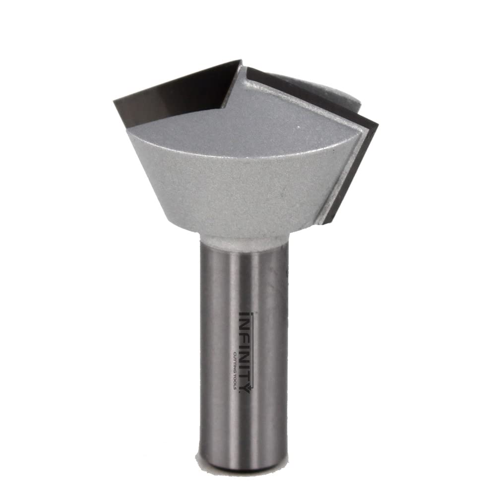 Infinity Cutting Tools 1/2" Shank, Hexadeca Bit, 1-1/2" C.D. x 7/8" C.H. x 22.5° C.A. | Carbide Tip | Heavy-Duty | Ultra-Smooth Finish | Handheld Router Bits