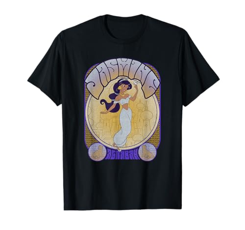 T-shirt Jasmine Disney vintage style rétro seventies en coton col rond pour femme
