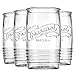 Glaver's Glass Tumbler Drinking Glasses Set of 4 – Genuine Artisan-Made Vintage Italian Original Mason – Elegant 20 Oz Clear Tumbler Glassware Set for Refreshing Drinks, Beverages, Iced Tea.