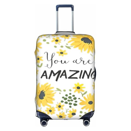 Housse de bagage marguerites sauvages XL pour protéger votre valise à l\'aéroport