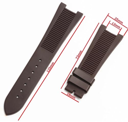 Bracelet montre caoutchouc 25mm boucle déployante pour Patek Philippe Nautilus