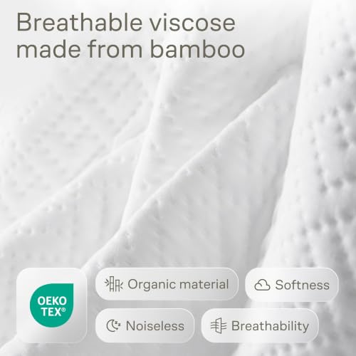 Image of Niagara 2 Pack Viscose Made from Bamboo 100% Waterproof Crib Mattress Protector, Soft Breathable Crib Mattress Protector with Deep Pocket, Crib Mattress Pad for Toddler and Baby (52x28, Gray)