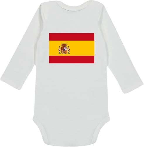 Katz Designs - Long Sleeve Baby Vest - Spain (New Born)
