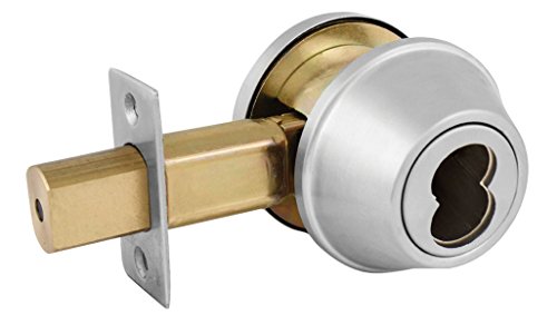 Master Lock DSCICSD32D Heavy Duty Single Cylinder Commercial Grade 2 SFIC Deadbolt, Brushed Chrome Finish