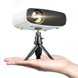 ELEPHAS Mini Projector for iphone, Portable Projector with Tripod, 1080P HD Outdoor Projector, Movie Projector Compatible with Android/iOS/Windows/TV Stick/HDMI/USB