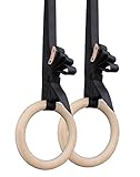 - Bardland Qq-01 Anneaux de gymnastique – Olympic gymnastique Anneaux réglable avec longues boucles Sangles – entraînement pour Home Gym & Fitness – Idéal pour votre Muscle UPS …