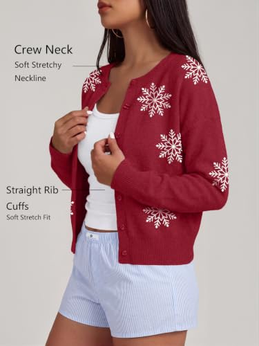 Image of Trendy Queen Cropped Cardigan Sweaters for Women Fall Fashion Clothes 2026 | Lightweight Knit Button-Down, Y2K Open-Front Layering Piece for Fall, Spring & Office Wear