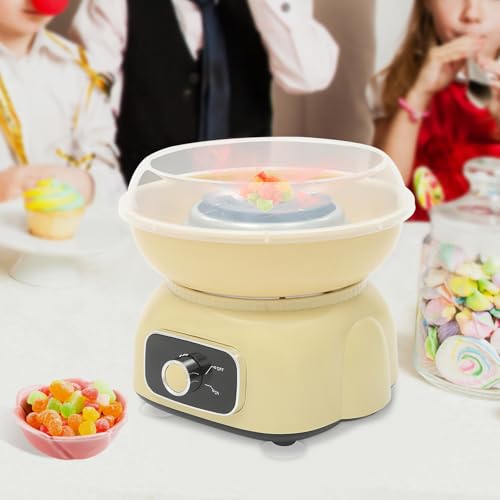 HarBin-Star - Zuckerwattemaschine, 500W Retro Cotton Candy Machine, Zuckerwatte Maschine mit Stäbchen und Messlöffel, Höhe 22 cm, Vorwärmzeit 3s, Zuckerwattenmaschiene für zuhause – Bild 7