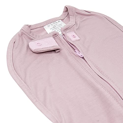 Image of Woombie Eucalyptus Leaf Tencel Sweaddling Blanket - Ultra Soft, Soothing Eucalyptus Fiber Baby Swaddle - Wearable Baby Blanket - Pink Dahlia, 5-13lbs