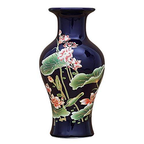 LKXHarleya Chinese Style Cloisonne Glaze Porcelain Vase, Jingdezhen Ceramic Flower
