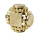 DMaos Fidget Cube Spinner, Linkage 4 Gears Figity Spin Finger Games, Metal Brass with Super Smooth Bearings, Durable Mechanics Romoveable EDC, Figit Desk Toy for Adults - Gold