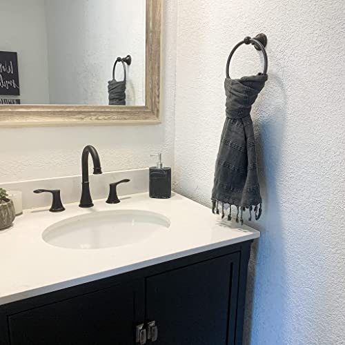 Luxury Cotton Turkish Hand Towel, Decorative Kitchen Towels Farmhouse, Black Hand Towels For Bathroom, Soft&Absorbent Hand Towels For Head Face Guest Tea Dishcloth Gym Spa - Charcoal Gray/Black #TOP3