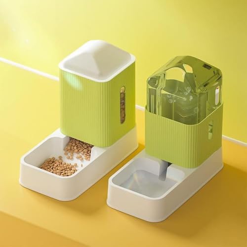 Rutexc 自動給水器、ペット用自動給餌給水器、電源不要のペットの食事と水補給ツール、猫、中小型犬用、日常的な食事管理を円滑に行えるようになります。お気軽にご購入ください。