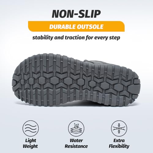 HOBIBEAR Barefoot Boots Mens Womens Wide Toe Box Warm Ankle Sneakers Waterproof Winter Outdoor Shoes4