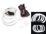 angel eyes kit 1 anno di garanzia TMT LEDS (TM) - Kit di luci LED Angel Eyes per BMW E46 con proiettori o xenon o E36 E38 E39 4 anelli da 131 mm