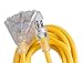 Bergen Industries Inc OC251233T Extra Heavy-Duty Outdoor Triple Tap Extension Cord, 25 ft, 12 AWG, 15A/125V AC, Yellow