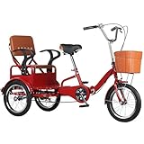 Photo Gallery lsqxss triciclo per adulti, bicicletta pieghevole a 3 ruote, triciclo tandem con sedile passeggero posteriore, tricicli a pedali risciò per anziani e adulti, ruote a raggi con pneumatici Photo Gallery lsqxss triciclo per adulti, bicicletta pieghevole a 3 ruote, triciclo tandem con sedile passeggero posteriore, tricicli a pedali risciò per anziani e adulti, ruote a raggi con pneumatici