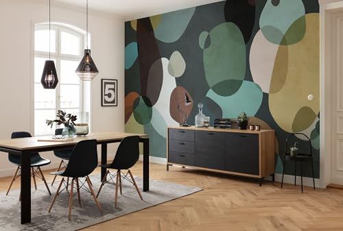 Komar Vlies Fototapete - Form Symbiotic - Größe 400 x 250 cm - Tapete, Wanddekoration, Wohnzimmer, Schlafzimmer, Büro