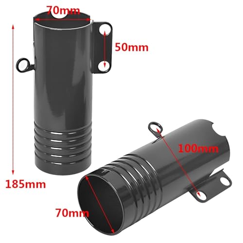 Soufflets d'amortisseur cache-tubes fourche inférieurs noirs Harley V-Rod - 7
